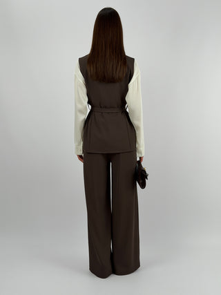 Completo Gilet e Pantalone Marrone