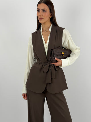 Completo Gilet e Pantalone Marrone