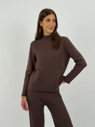 Coordinato Comfy Offset Marrone