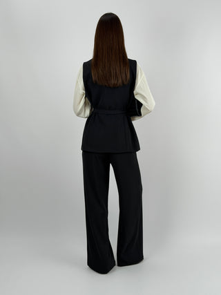 Completo Gilet e Pantalone Nero