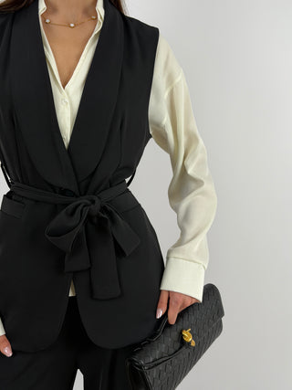 Completo Gilet e Pantalone Nero