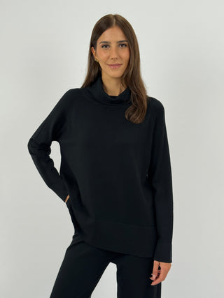 Coordinato Comfy Collo Alto Nero