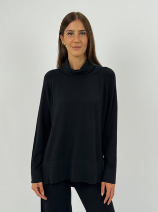 Coordinato Comfy Collo Alto Nero