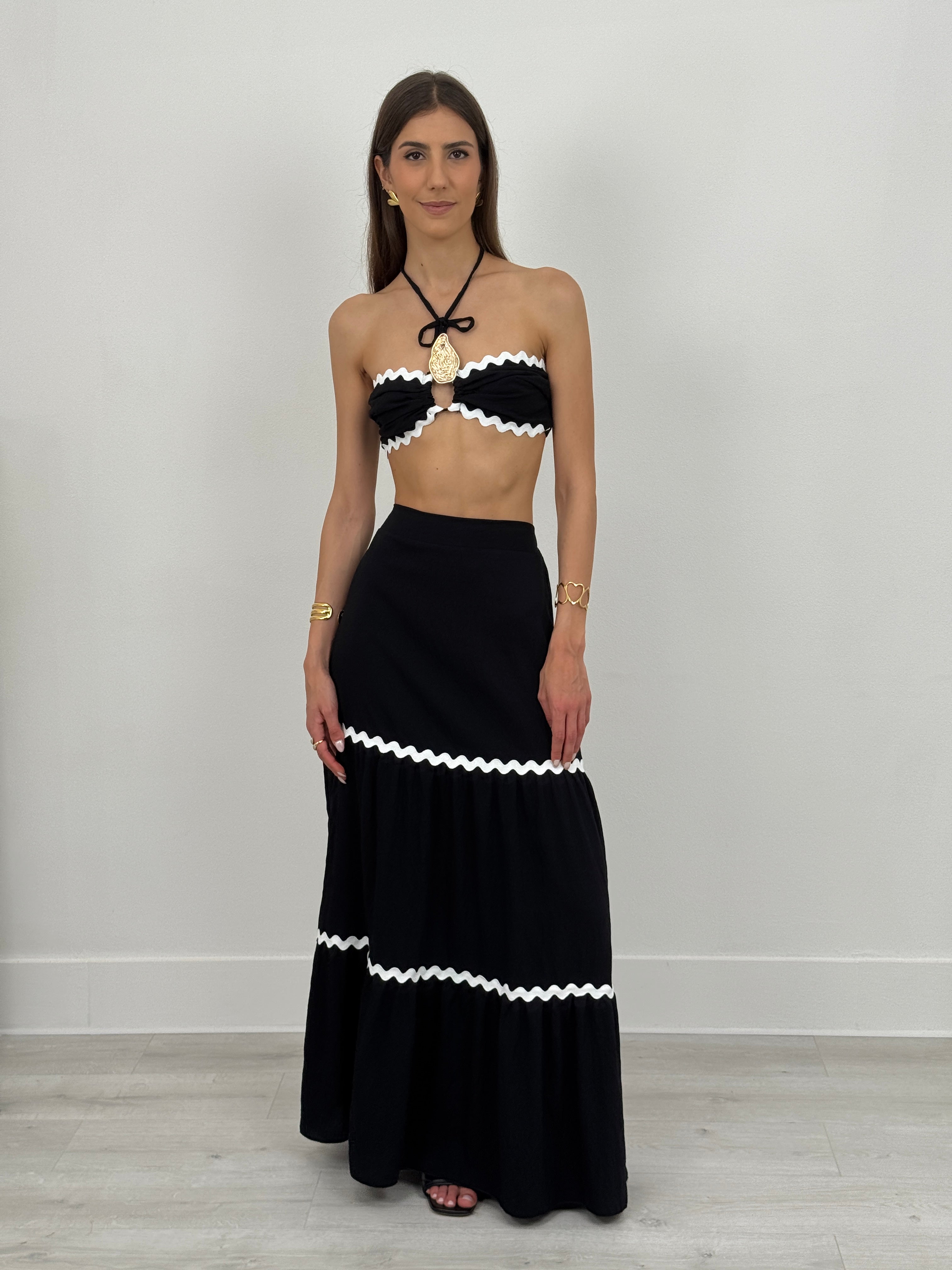 Set Coordinato Gonna A Falde Gonna Longuette Set Coordinati Gonna