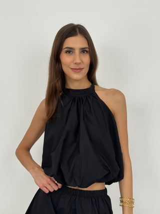 Set Coord Top e Shorts Fluffy Nero