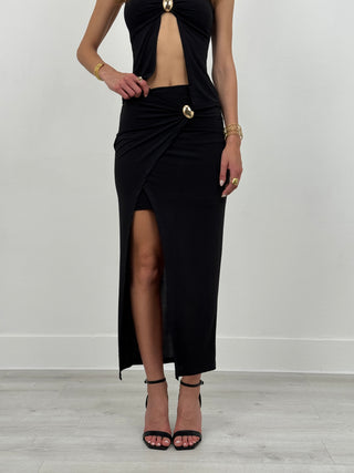 Set Coord Top e Gonna Bailar Nero