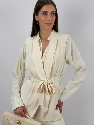 Completo Gilet e Pantalone Panna