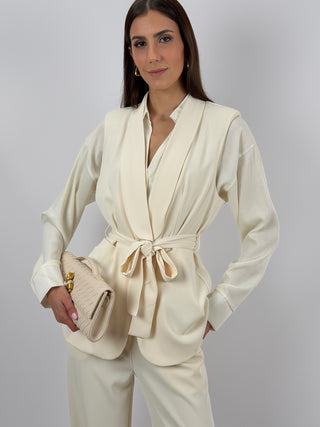 Completo Gilet e Pantalone Panna