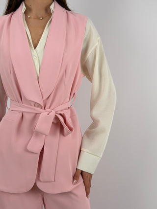Completo Gilet e Pantalone Rosa