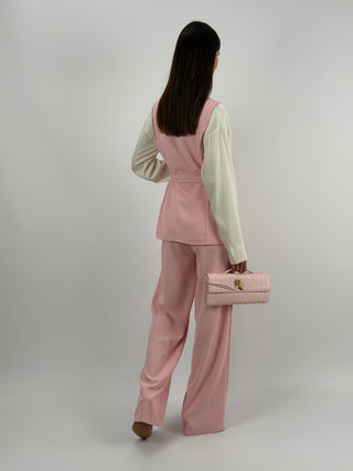 Completo Gilet e Pantalone Rosa