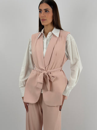 Completo Gilet e Pantalone Rosa