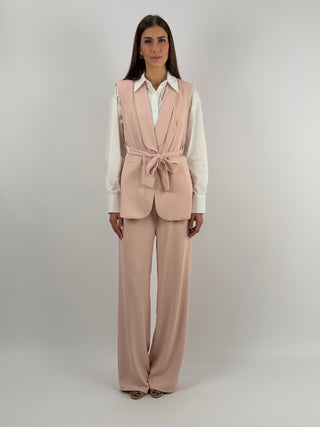 Completo Gilet e Pantalone Rosa