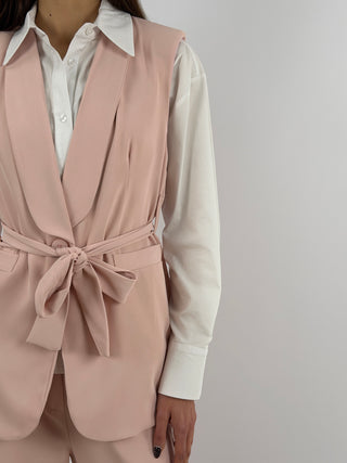 Completo Gilet e Pantalone Rosa