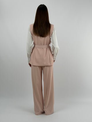 Completo Gilet e Pantalone Rosa