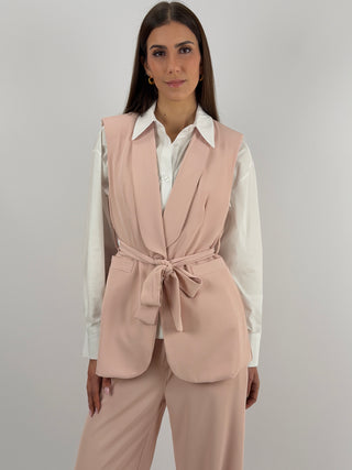 Completo Gilet e Pantalone Rosa