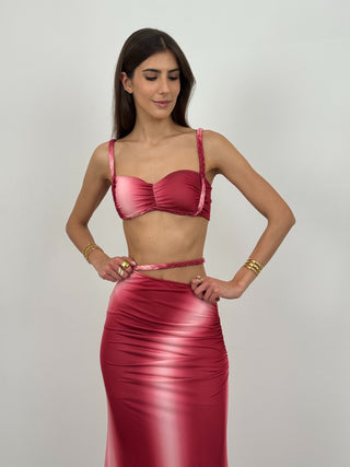 Set Coord Top e Gonna Azalea Rosso