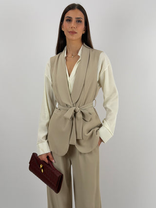 Completo Gilet e Pantalone Sabbia