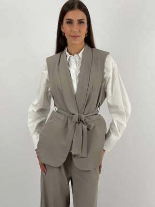 Completo Gilet e Pantalone Sabbia