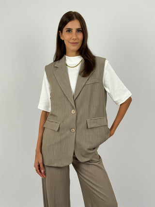 Coordinato Gilet e Pantalone Sabbia