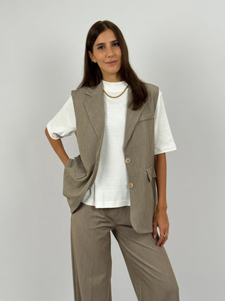 Coordinato Gilet e Pantalone Sabbia