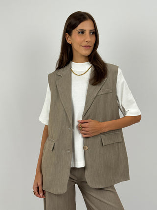 Coordinato Gilet e Pantalone Sabbia