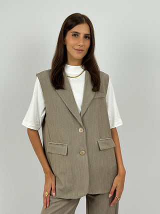 Coordinato Gilet e Pantalone Sabbia