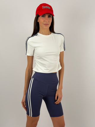 Set Sporty T-Shirt e Ciclista Blu