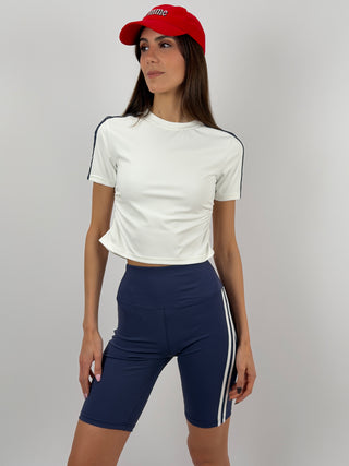 Set Sporty T-Shirt e Ciclista Blu