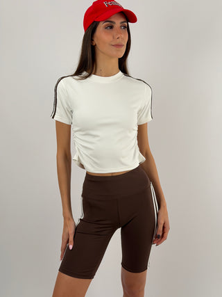 Set Sporty T-Shirt e Ciclista Marrone