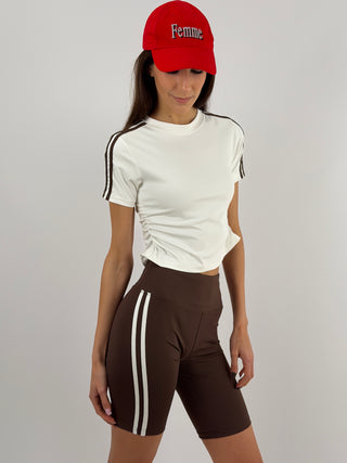 Set Sporty T-Shirt e Ciclista Marrone