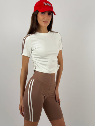 Set Sporty T-Shirt e Ciclista Mocha Mousse