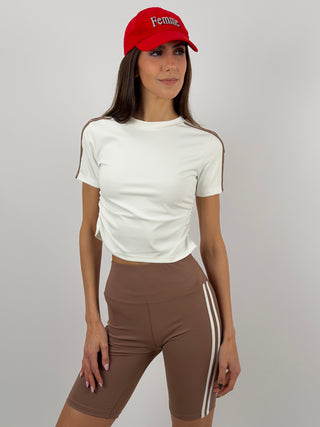 Set Sporty T-Shirt e Ciclista Mocha Mousse