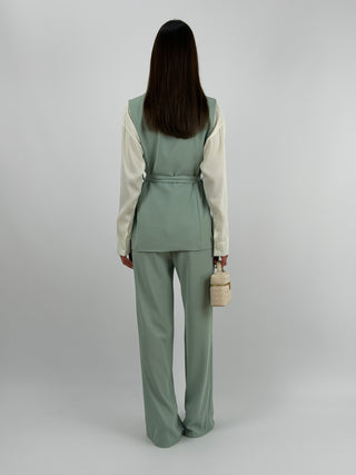 Completo Gilet e Pantalone Verde Salvia