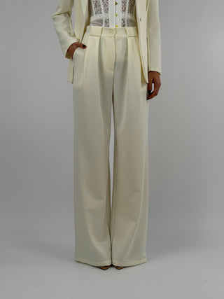 Tailleur con Blazer Avvitato Crema