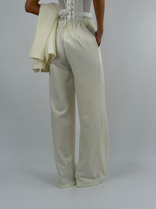 Tailleur con Blazer Avvitato Crema