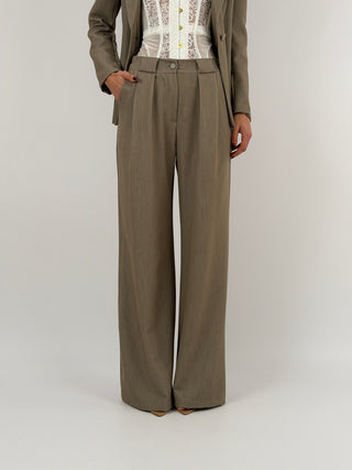 Tailleur con Blazer Avvitato Greige