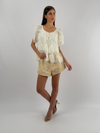 Shorts con Ricami Lumina