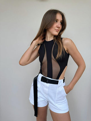 Shorts con Cintura Bianco