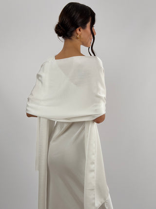 Stola in Satin Bianca