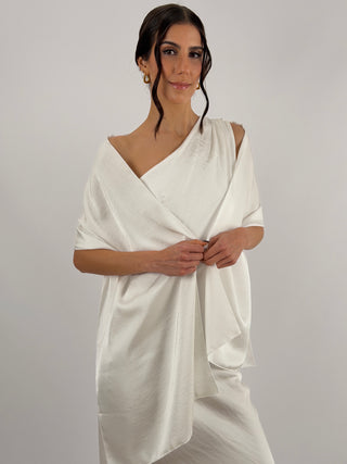 Stola in Satin Bianca