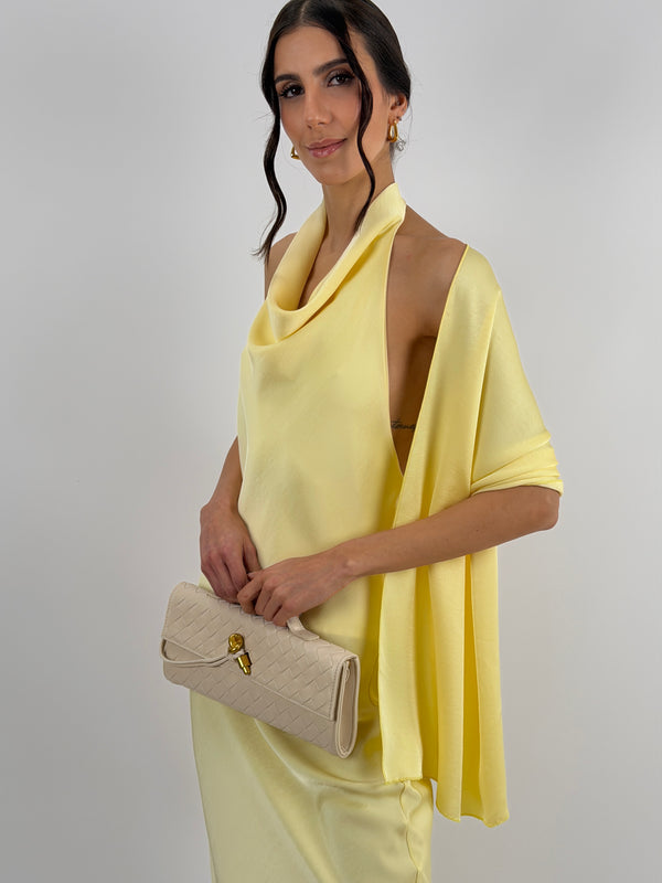 Stola in Satin Gialla