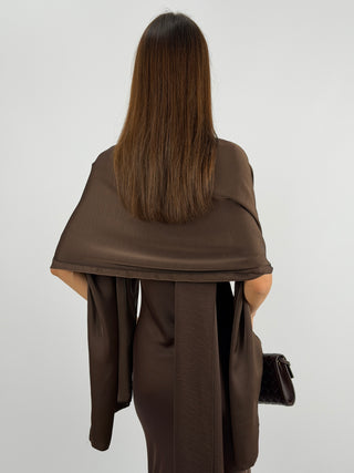 Stola in Satin Marrone