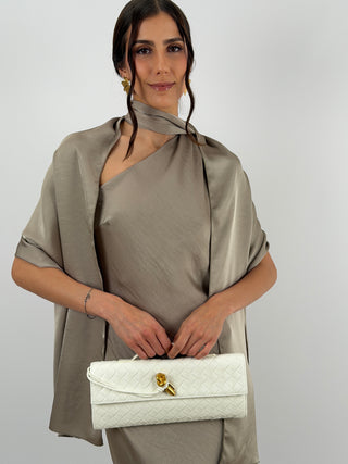 Stola in Satin Tortora