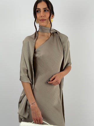 Stola in Satin Tortora