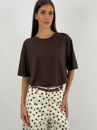 T-shirt Balloon Marrone