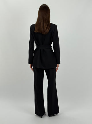 Completo Giacca e Pantalone Amelia con Cintura Nero