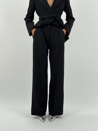Completo Giacca e Pantalone Amelia con Cintura Nero