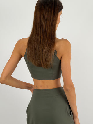 Top Mandarin Verde Militare Lumina