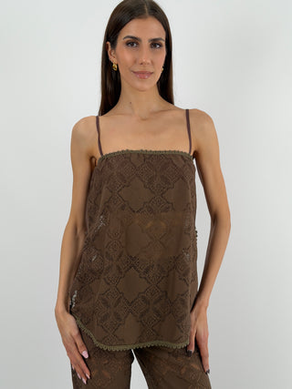 Top in Pizzo Marrone Lumina