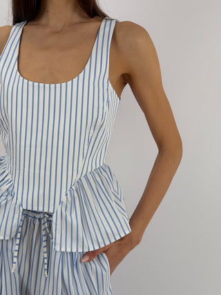 Top a Righe con Volant Lumina